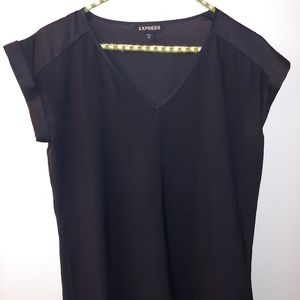 Black Express Rolled Sleeve Tee